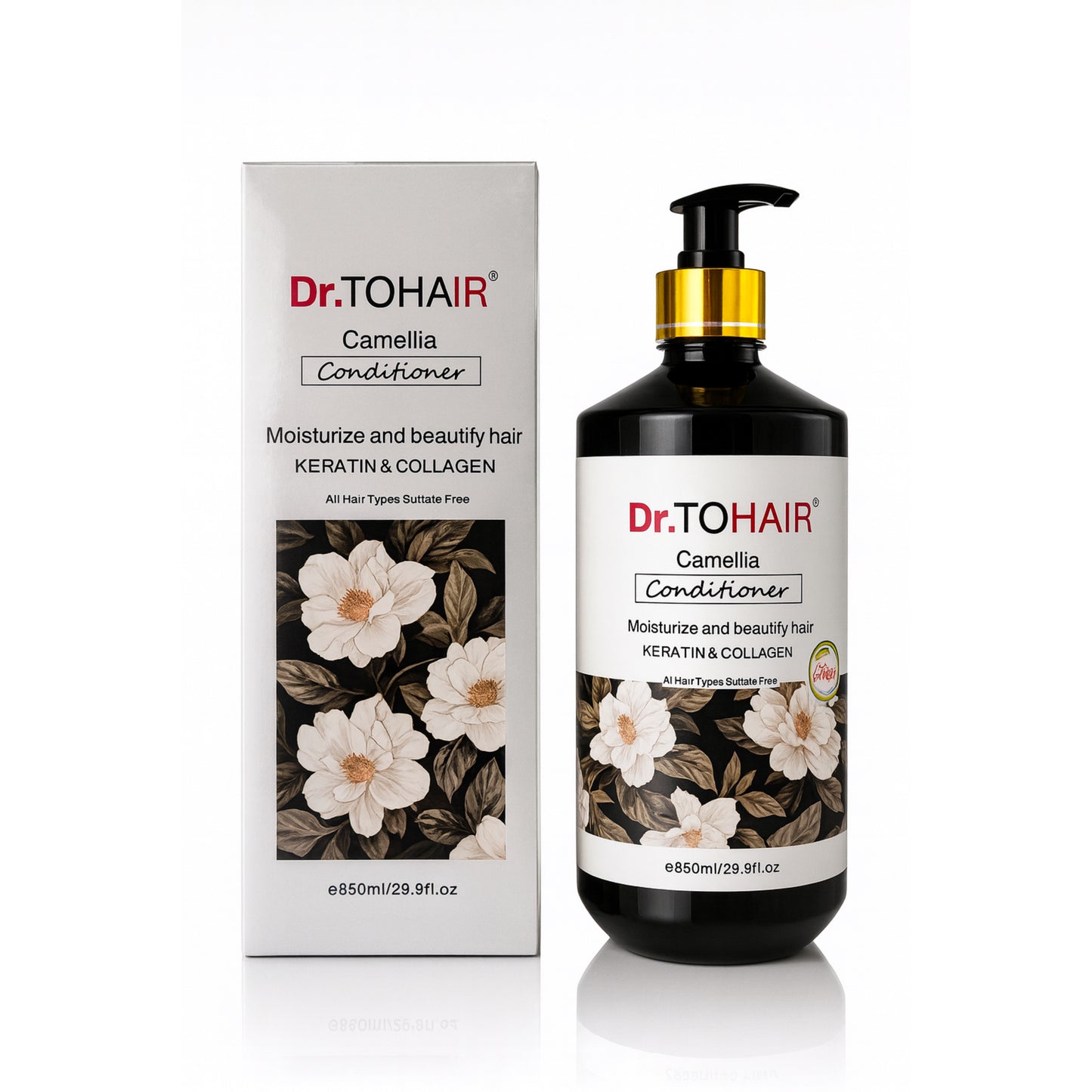 Balsam Dr. TOHAIR Camellia – Keratină & Colagen, 850 ml