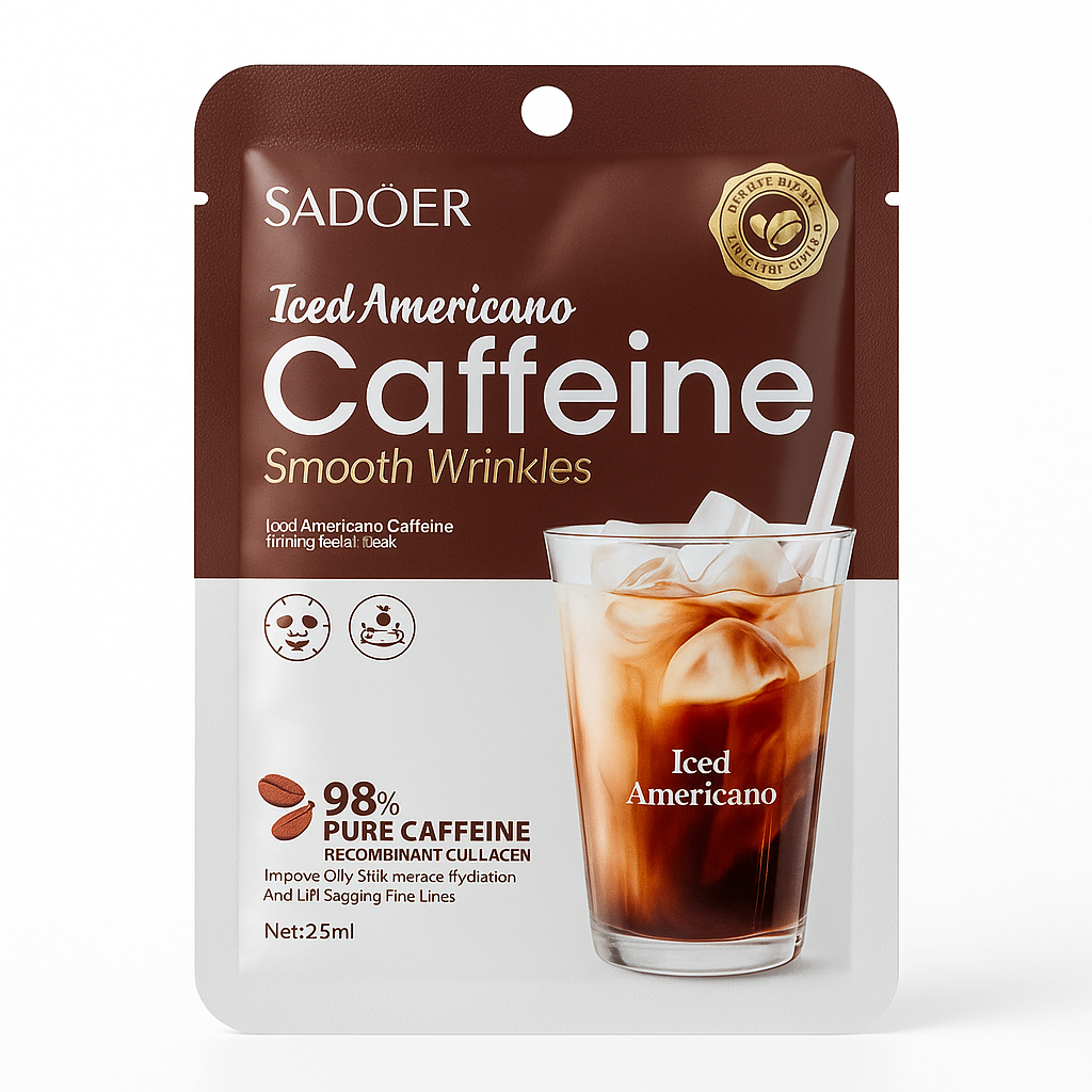 Sadoer – Mască tip fașă cu cafeină Iced Americano, 25 ml