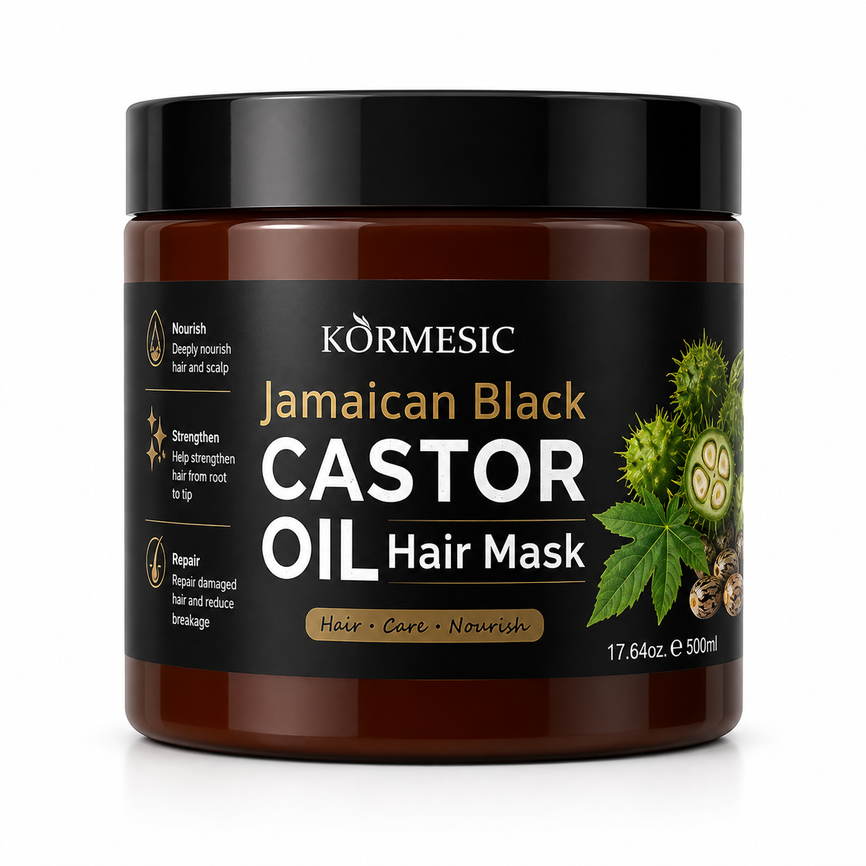 KÖRMESIC JAMAICAN BLACK CASTOR OIL – MASCĂ DE PĂR CU ULEI DE RICIN 500 ML
