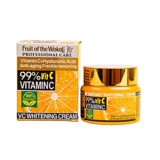 Fruit of the Wokali Cremă Facială Albitoare cu Vitamina C 99% – Anti-aging și Îndepărtarea Pistruilor  50 g. WKL715