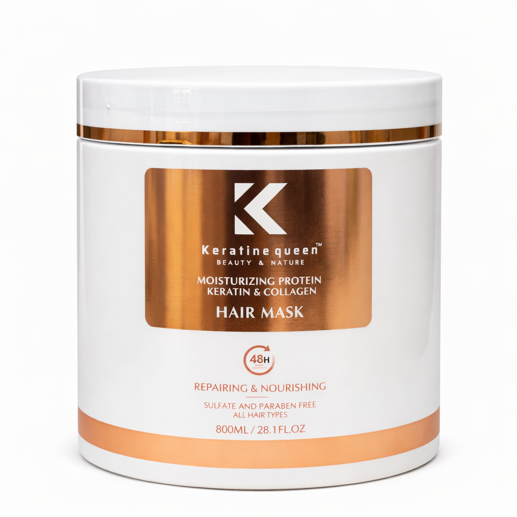 Masca de păr Keratin Queen cu Keratină și Colagen 800ml