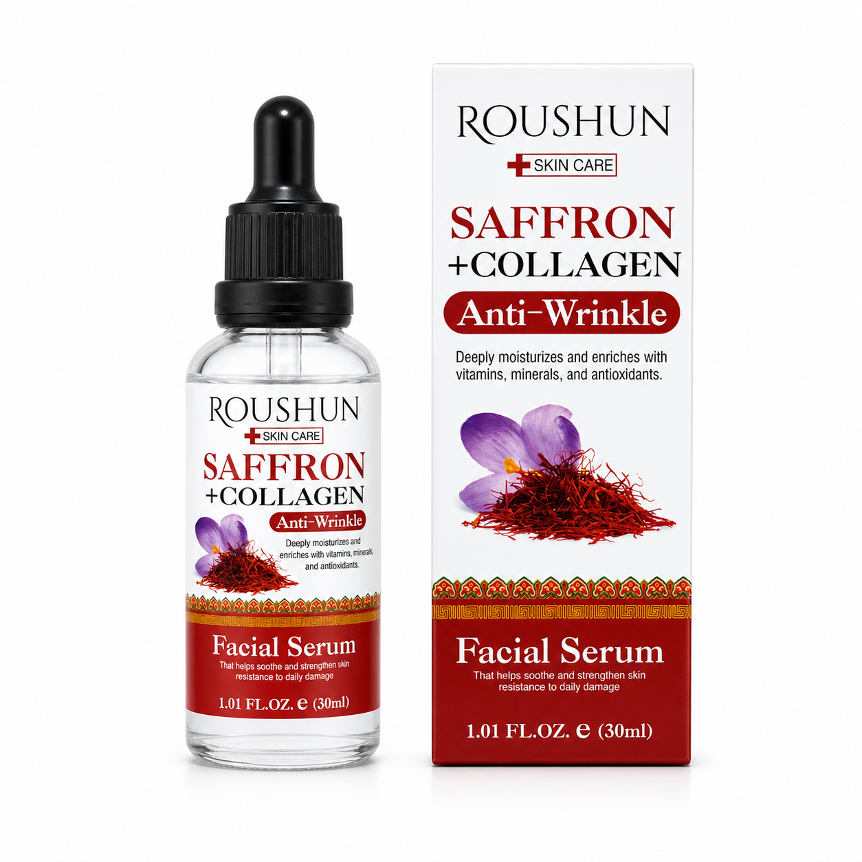 ROUSHUN Saffron + Collagen Anti-Wrinkle Facial Serum
