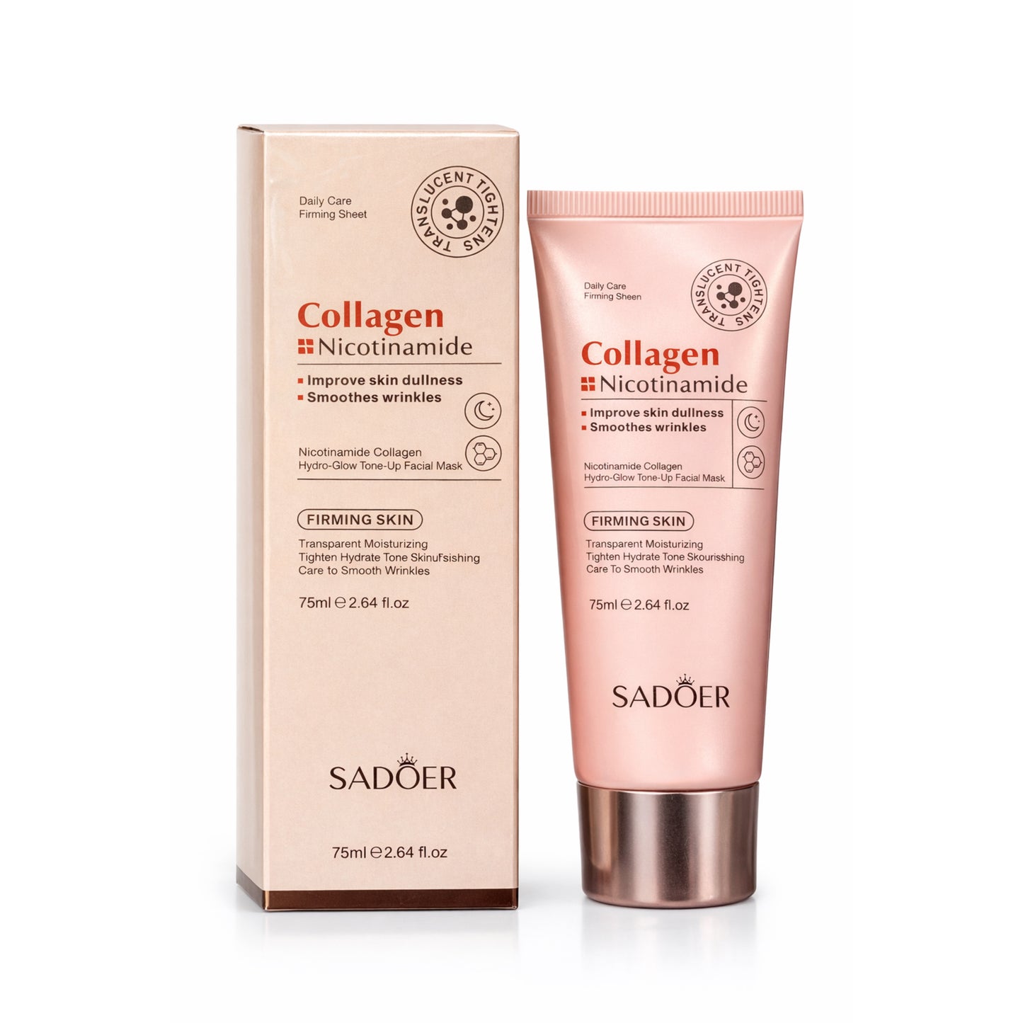 Masca facială SADOER Collagen + Nicotinamide Hydro-Glow Tone-Up