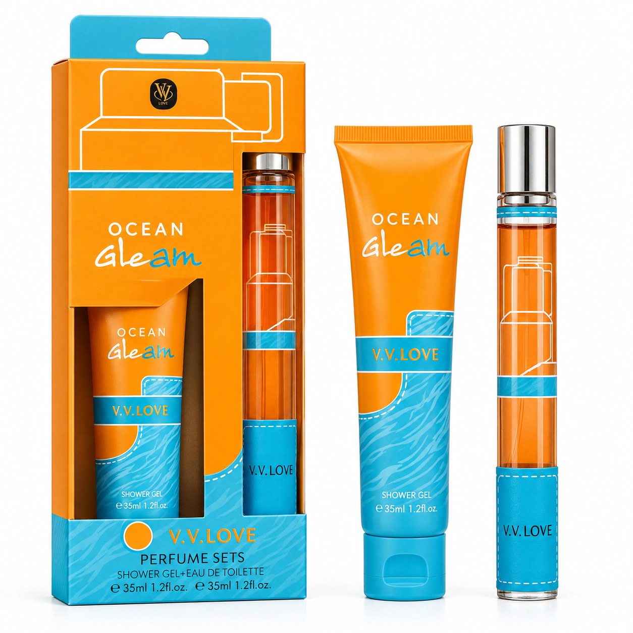 V.V. LOVE OCEAN GLEAM SET CADOU – EAU DE TOILETTE 35 ML + GEL DE DUȘ 35 ML