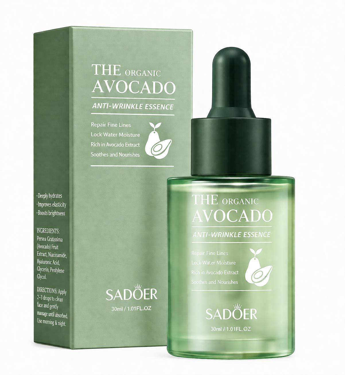 Ser facial SADOER Organic Avocado Anti-Wrinkle Essence 50ml SD12029