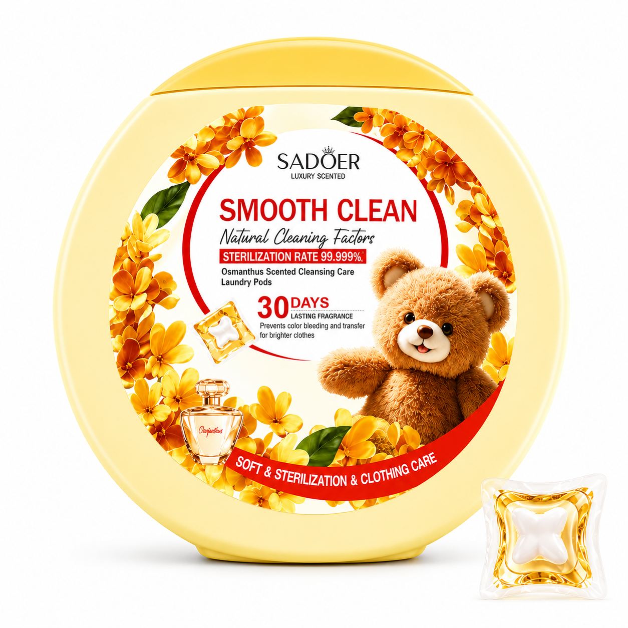 SADOER CAPSULE PENTRU RUFE SADOER CU PARFUM DE OSMANTHUS 36 BUC SD78180