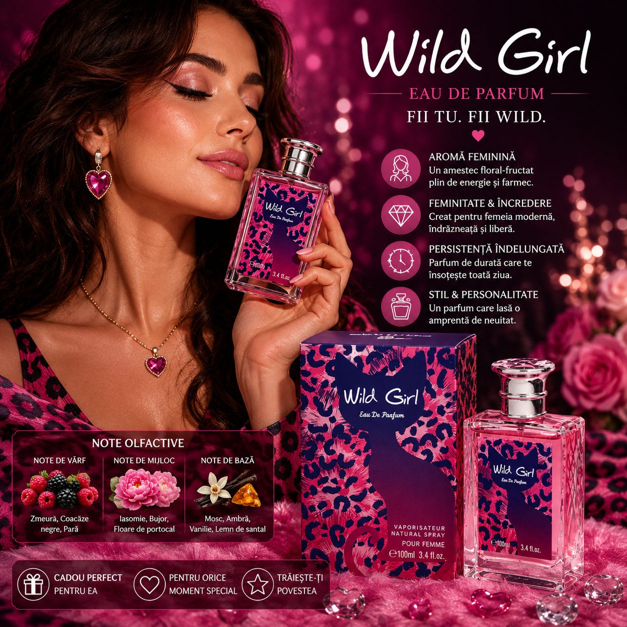V.V.LOVE WILD GIRL EAU DE PARFUM PENTRU FEMEI 100 ML VL8901-6