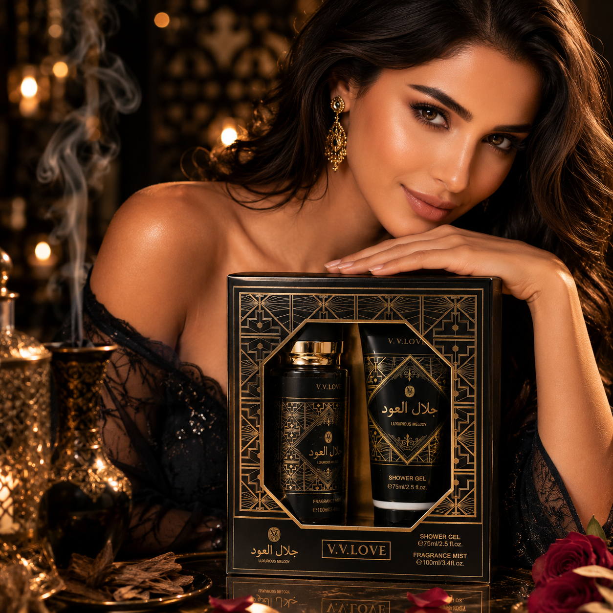 V.V.LOVE LUMINOUS MELODY GIFT SET Fragrance Mist 100ML + Shower Gel 75ML.