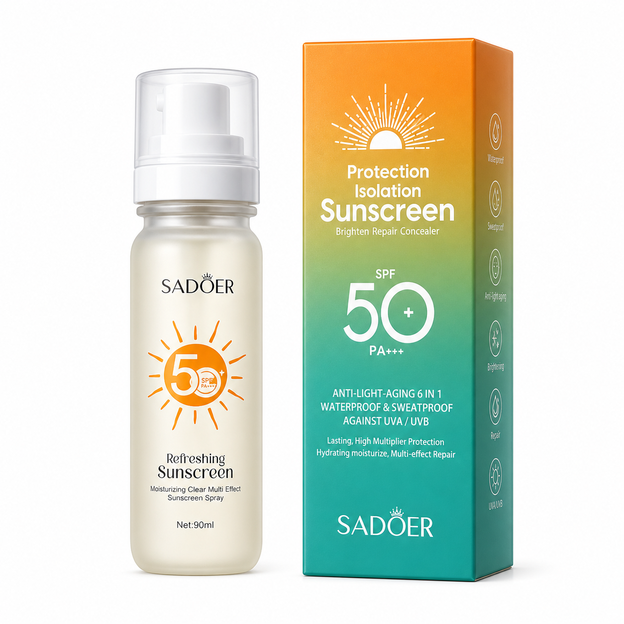 SADOER REFRESHING SUNSCREEN SPRAY SPF 50+ 90ml SD07873
