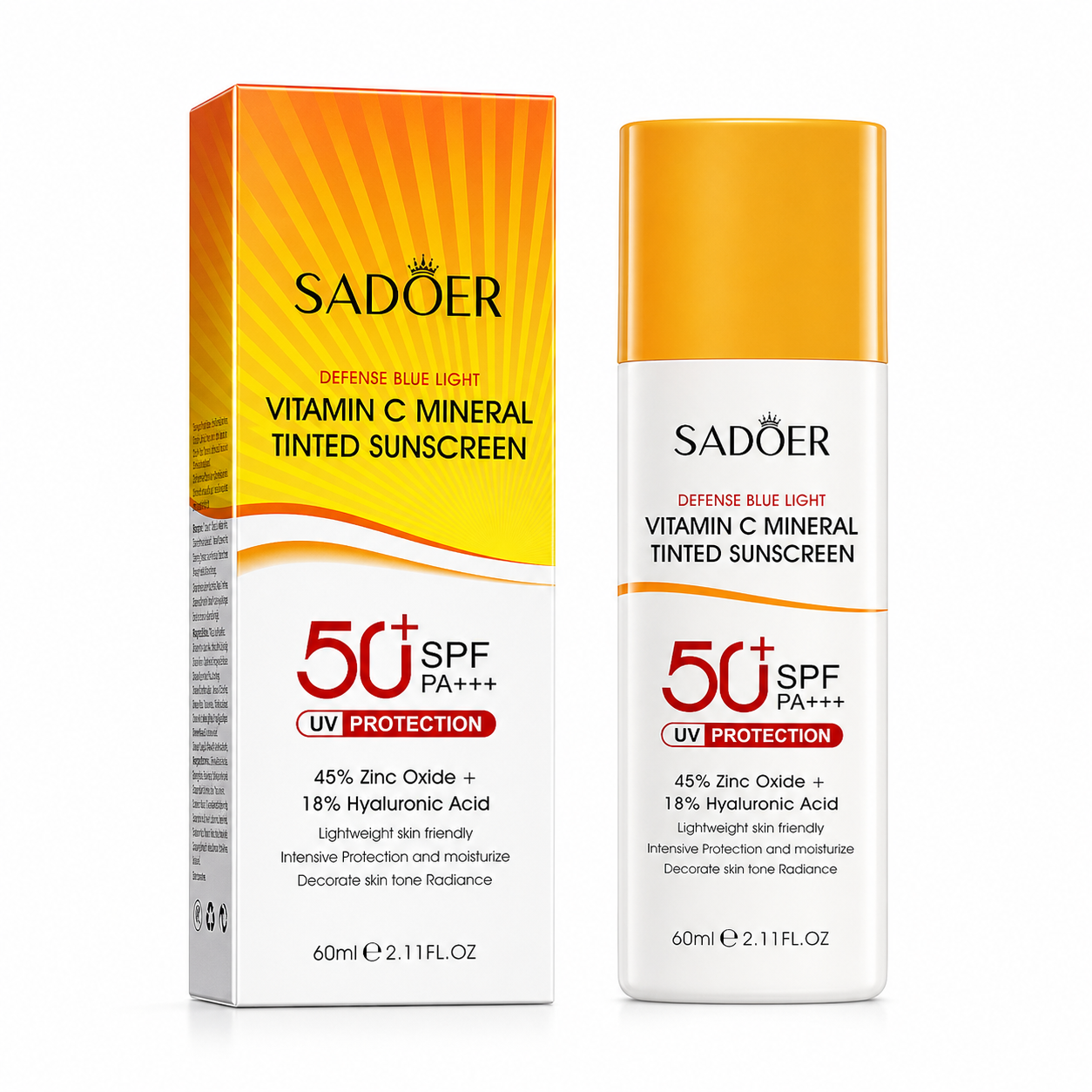 SADOER VITAMIN C MINERAL TINTED SUNSCREEN SPF 50+ 60ml SD75192