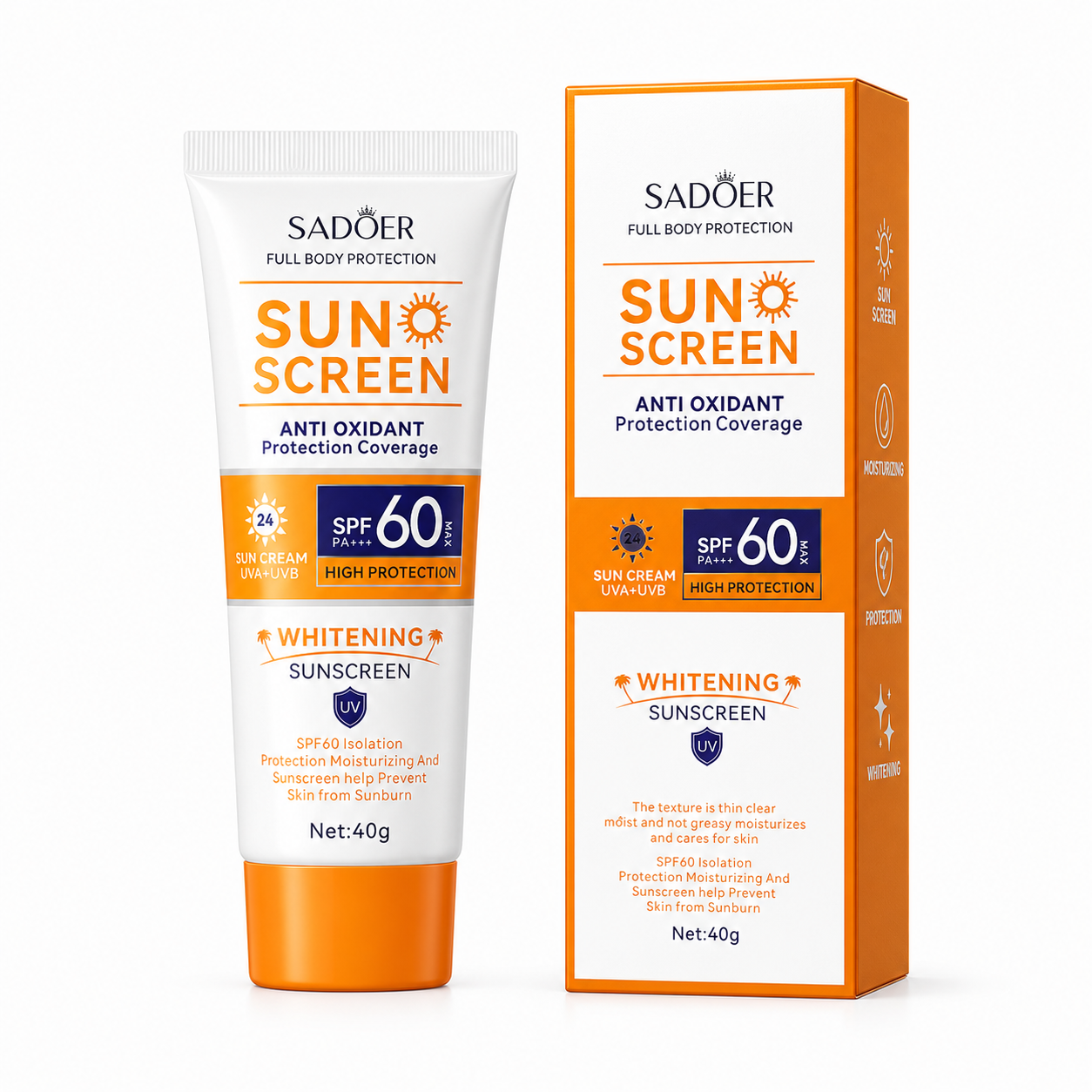 SADOER SUNSCREEN ANTI OXIDANT SPF 60+ 40g SD43986
