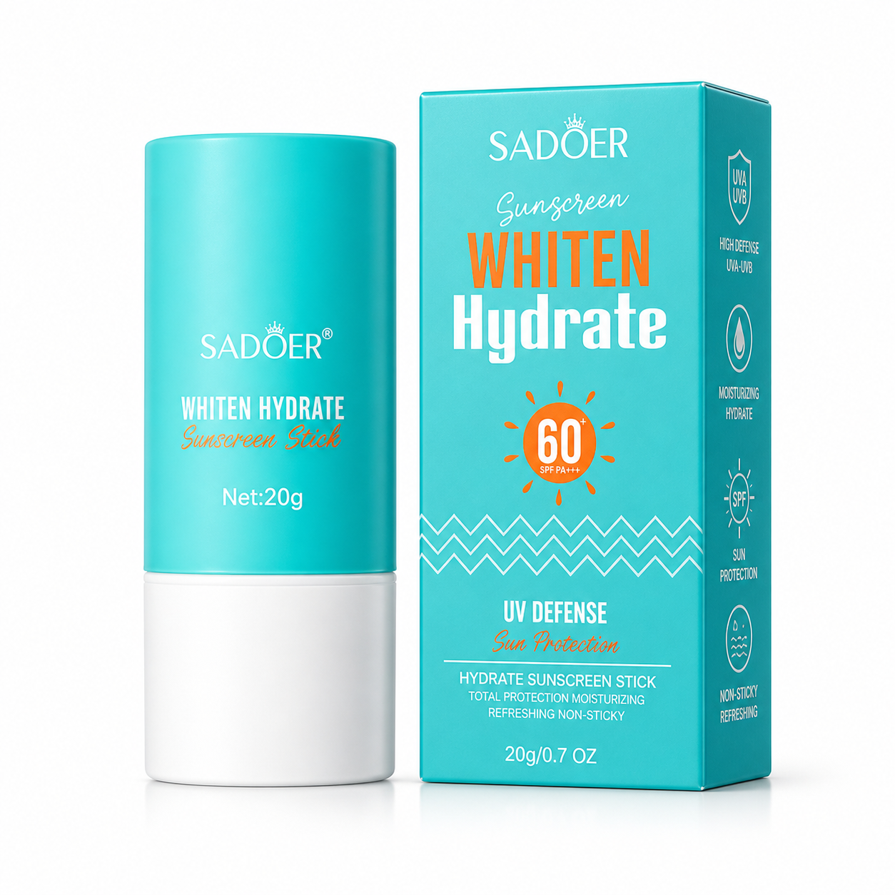 SADOER Whiten Hydrate Sunscreen Stick SPF 60+ PA+++ 20g SD9433