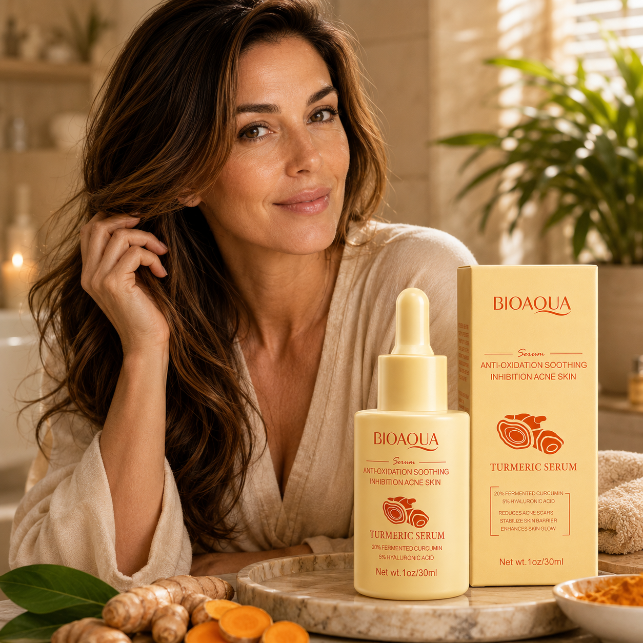 BIOAQUA TURMERIC SERUM – SER CU TURMERIC ȘI ACID HIALURONIC