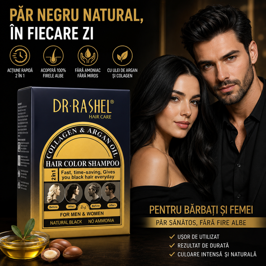 Dr. Rashel Șampon colorant pentru păr – negru (25 ml x 10 bucăți) DRL-1754