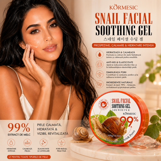 Gel facial calmant cu extract de melc – KÖRMESIC Snail Facial Soothing Gel 99% (300 g) KMC84227