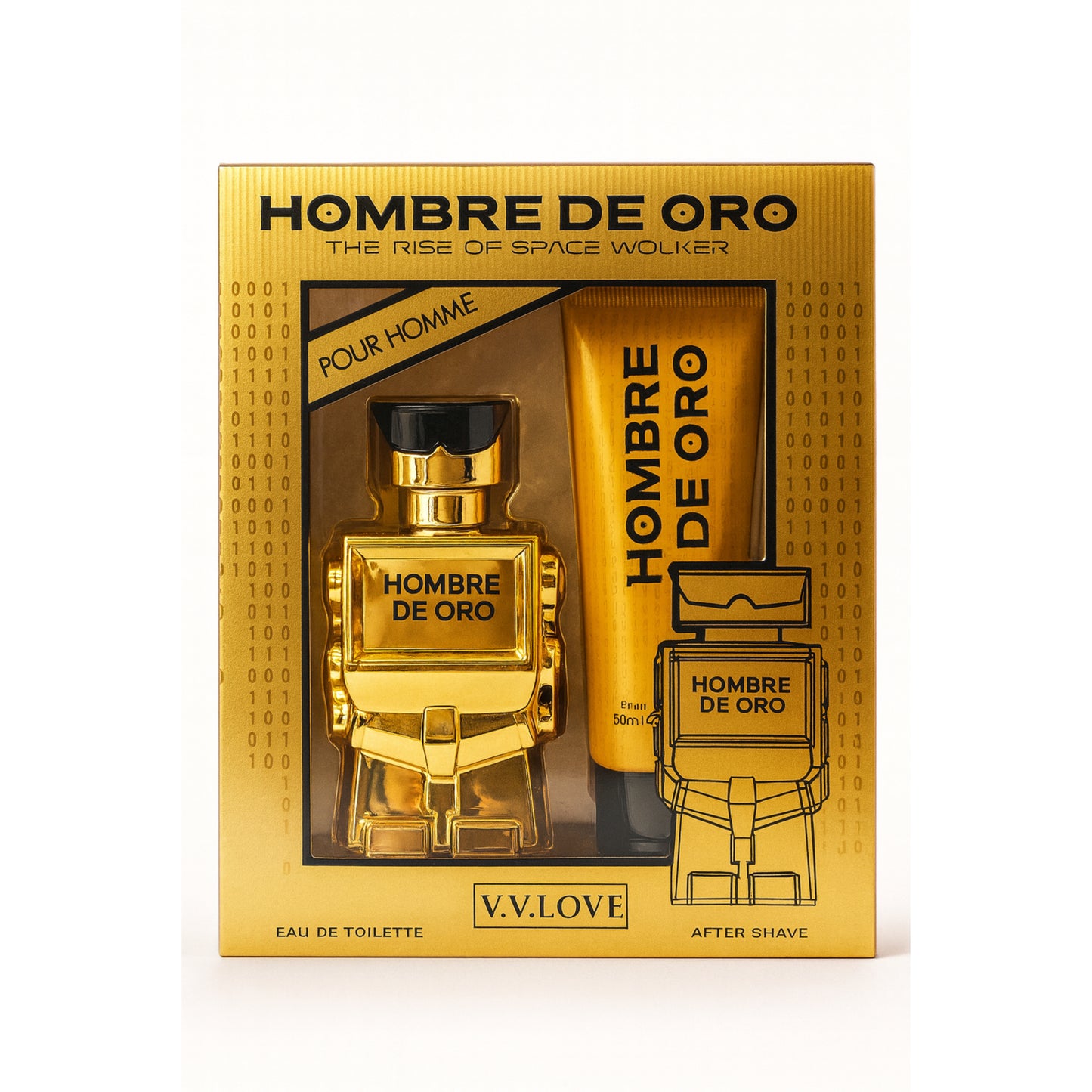 V.V. LOVE Hombre de Oro – The Rise of Space Walker Eau de Toilette și un After Shave