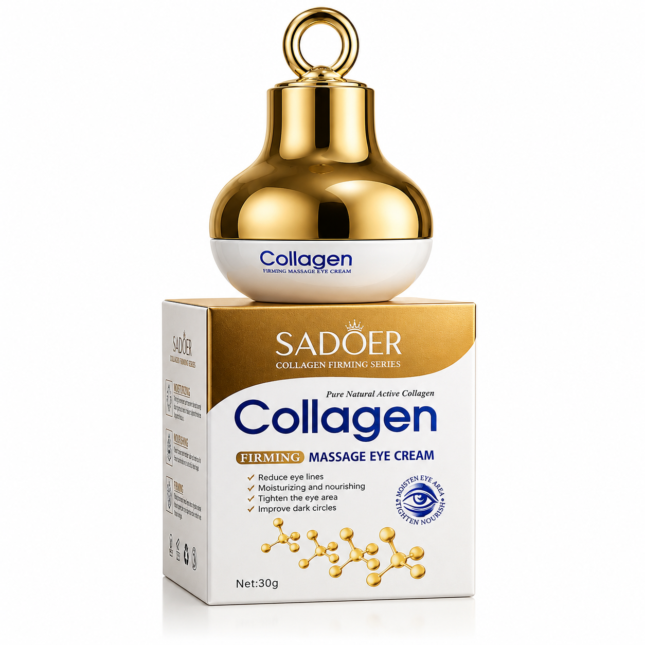 SADOER COLLAGEN FIRMING MASSAGE EYE CREAM – CREMĂ PENTRU CONTURUL OCHILOR CU COLAGEN 30 G