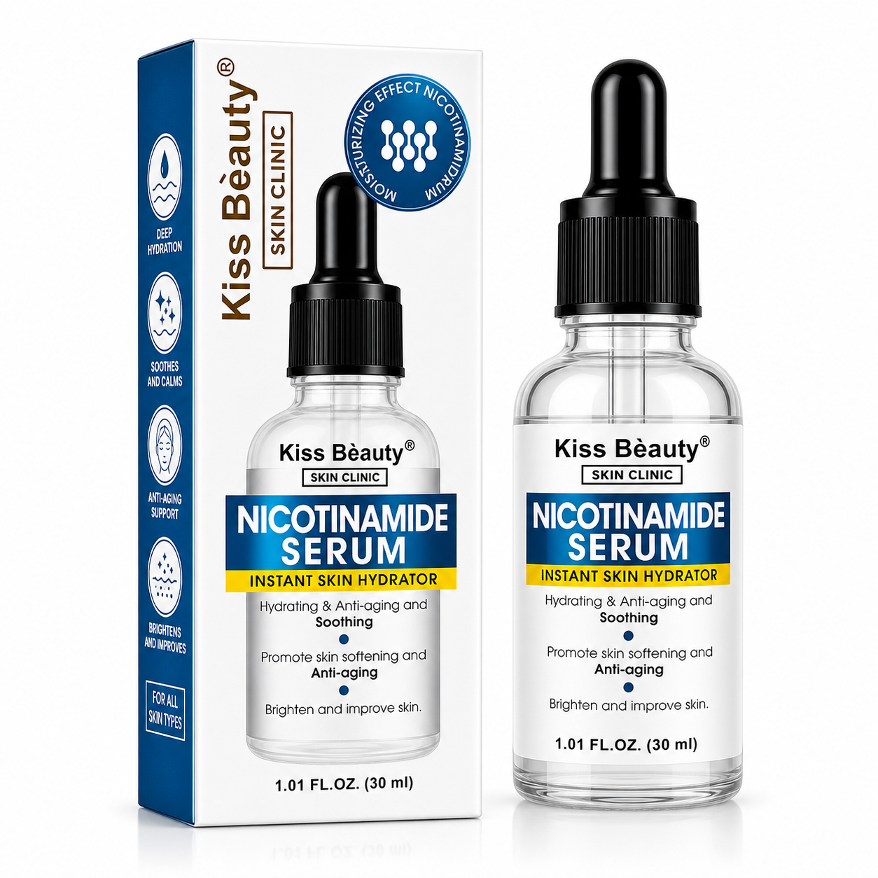 Kiss Beauty Nicotinamide Serum – Instant Skin Hydrator