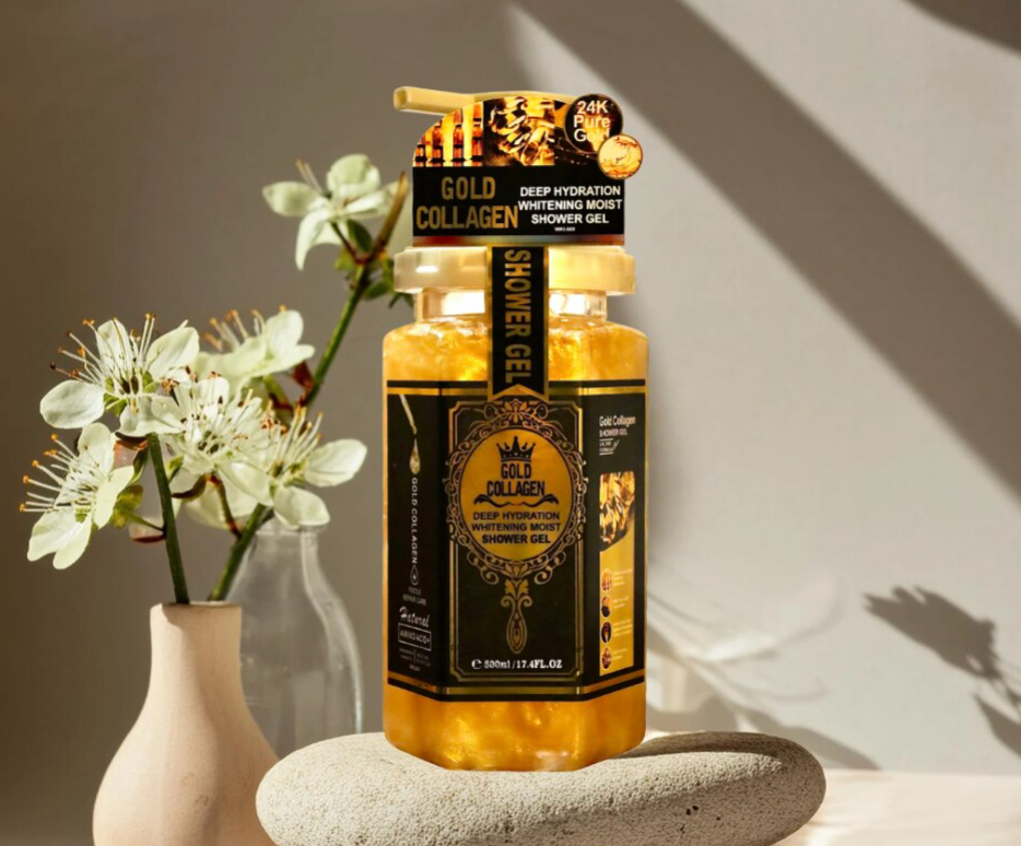 Gel de dus Premium Gold WOKALI cu COLAGEN 500ml WKL6884689/690