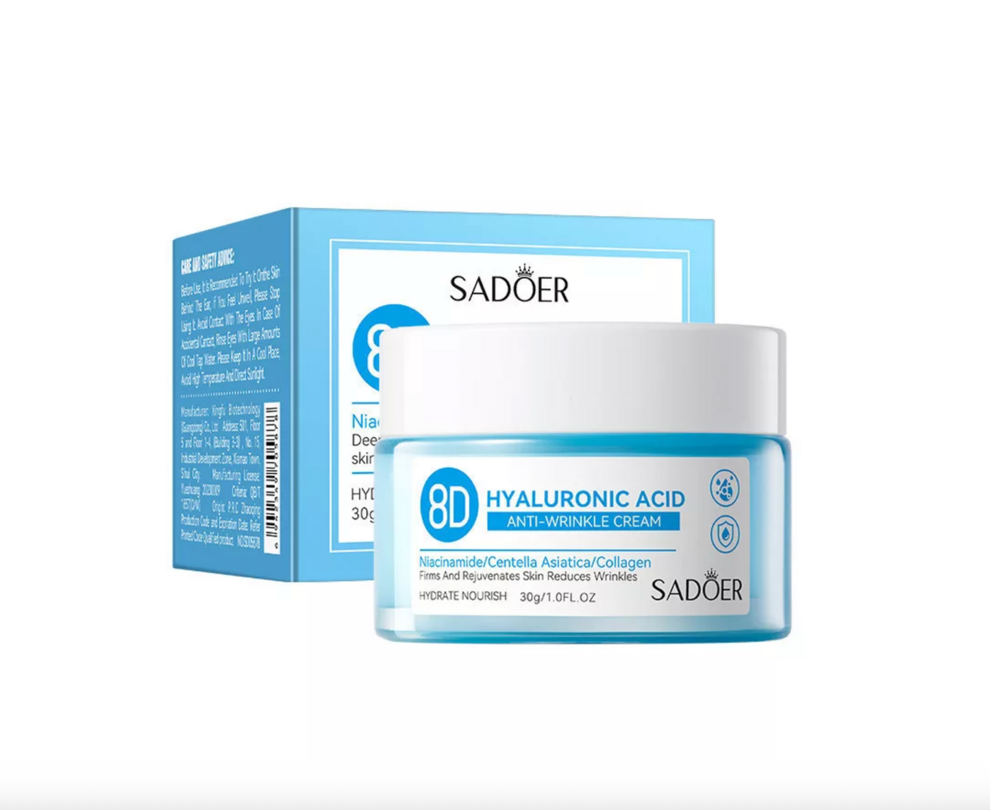 Crema de față SADOER 8D Hyaluronic Acid Anti-Wrinkle Cream SD05878
