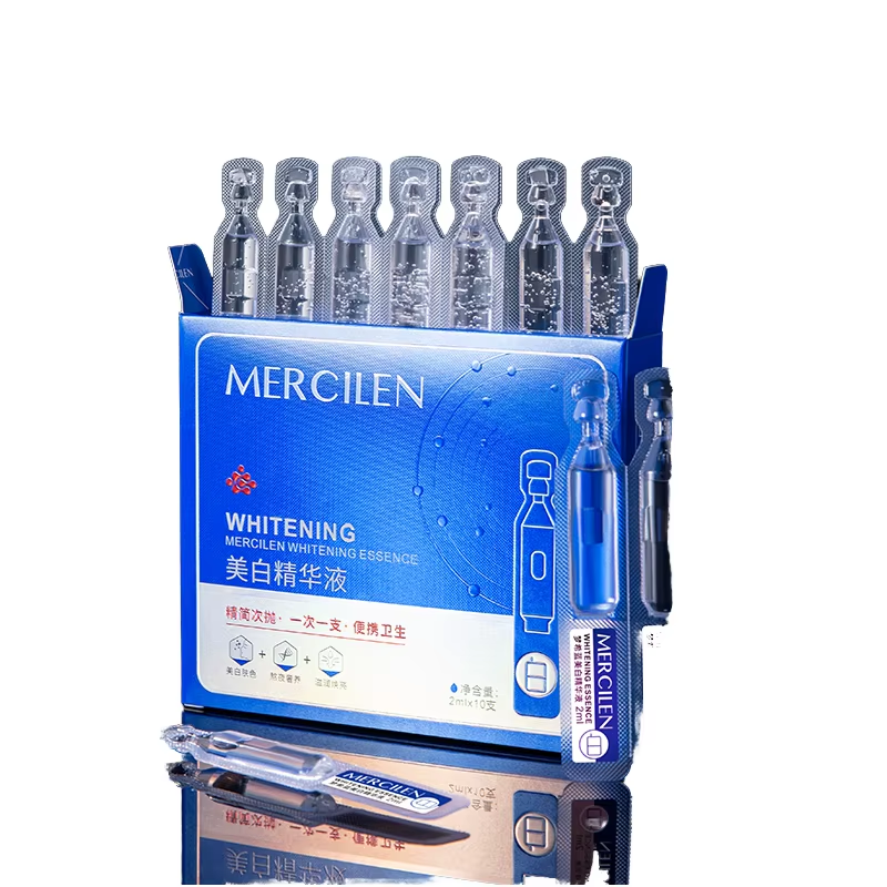 MERCILEN Whitening Essence – Ser Facial Iluminator și Hidratant în Fiole 2 ml × 10 buc. – MXL1780