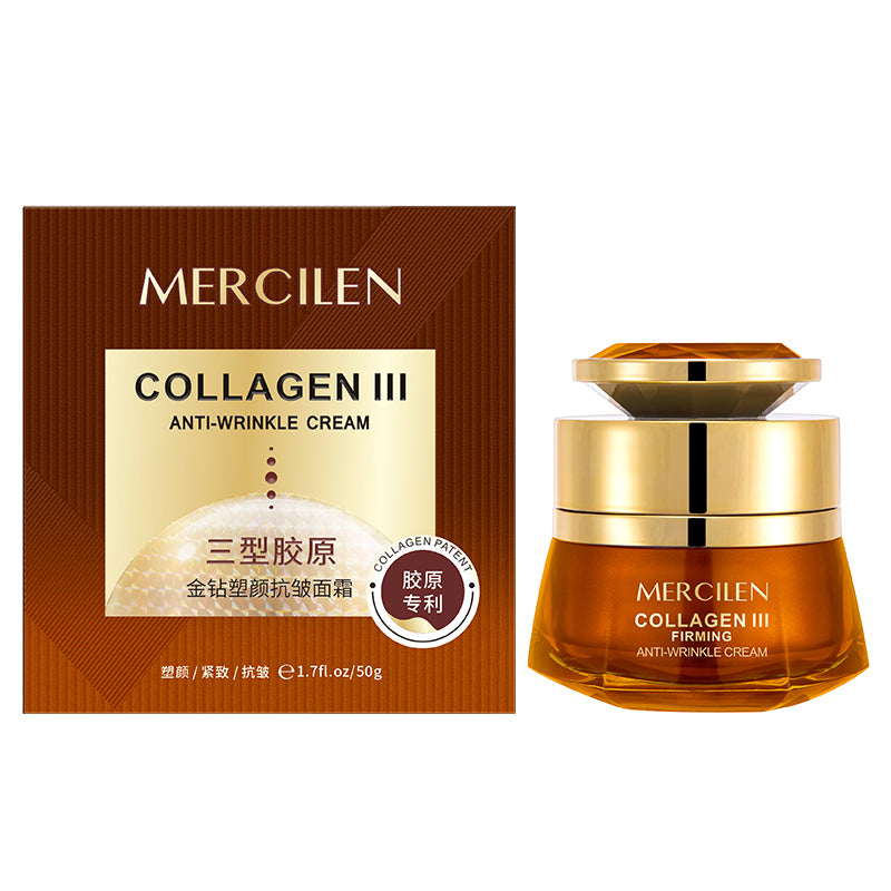 MERCILEN Collagen III Firming Anti-Wrinkle Cream – Cremă Facială cu Colagen pentru Fermitate și Îngrijire Anti-Rid 50 g – MXL2411