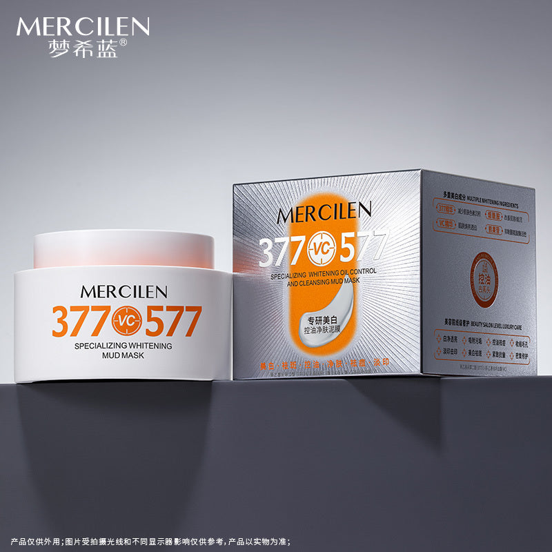MERCILEN Mască Facială 377 VC 577 cu Vitamina C – Curățare Profundă, Controlul Sebumului și Îngrijire Iluminatoare – MXL6846