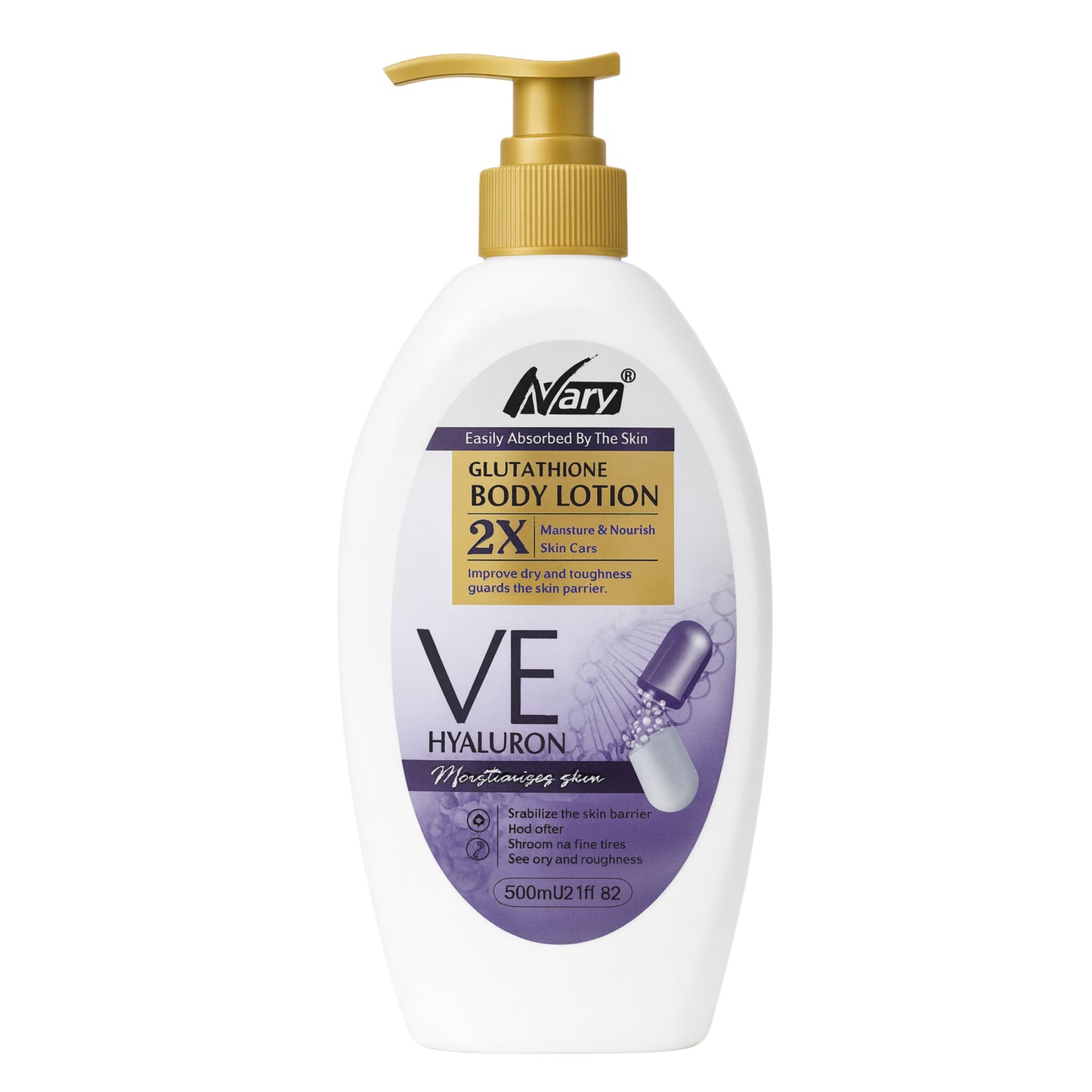Loțiune de corp cu glutation și acid hialuronic – NARRY Glutathione VE Hyaluron Body Lotion 600 ml WD0021