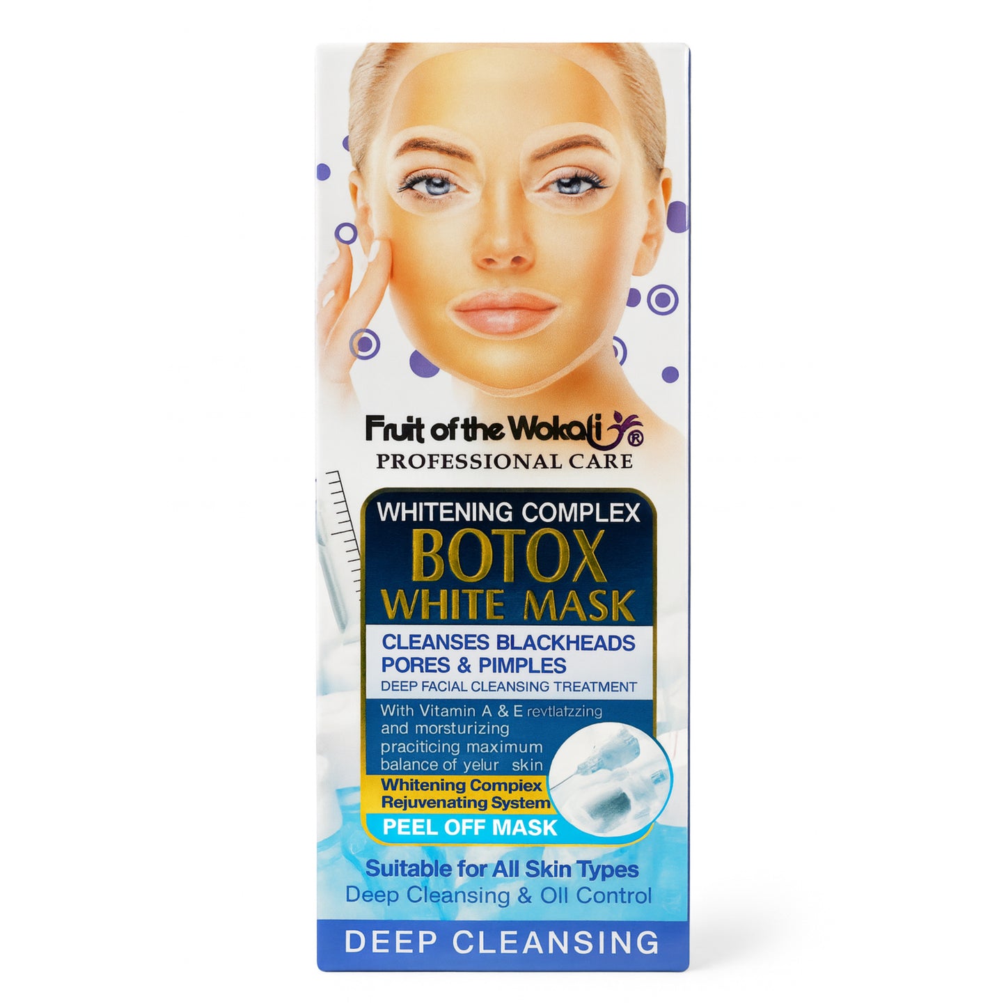 Mască Peel Off cu Complex Botox Albire – Fruit of the Wokali Whitening Complex Botox White Mask WKL532