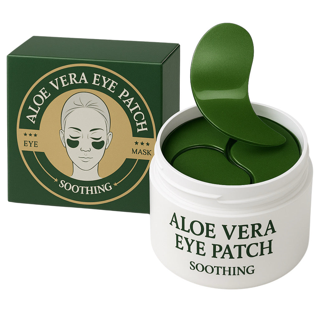 Set 60 Plasturi Hidrogel Premium pentru Ochi cu Aloe Vera, Spirulina si Colagen Hidrolizat, Wokali Eye Patch WKL HA-3013