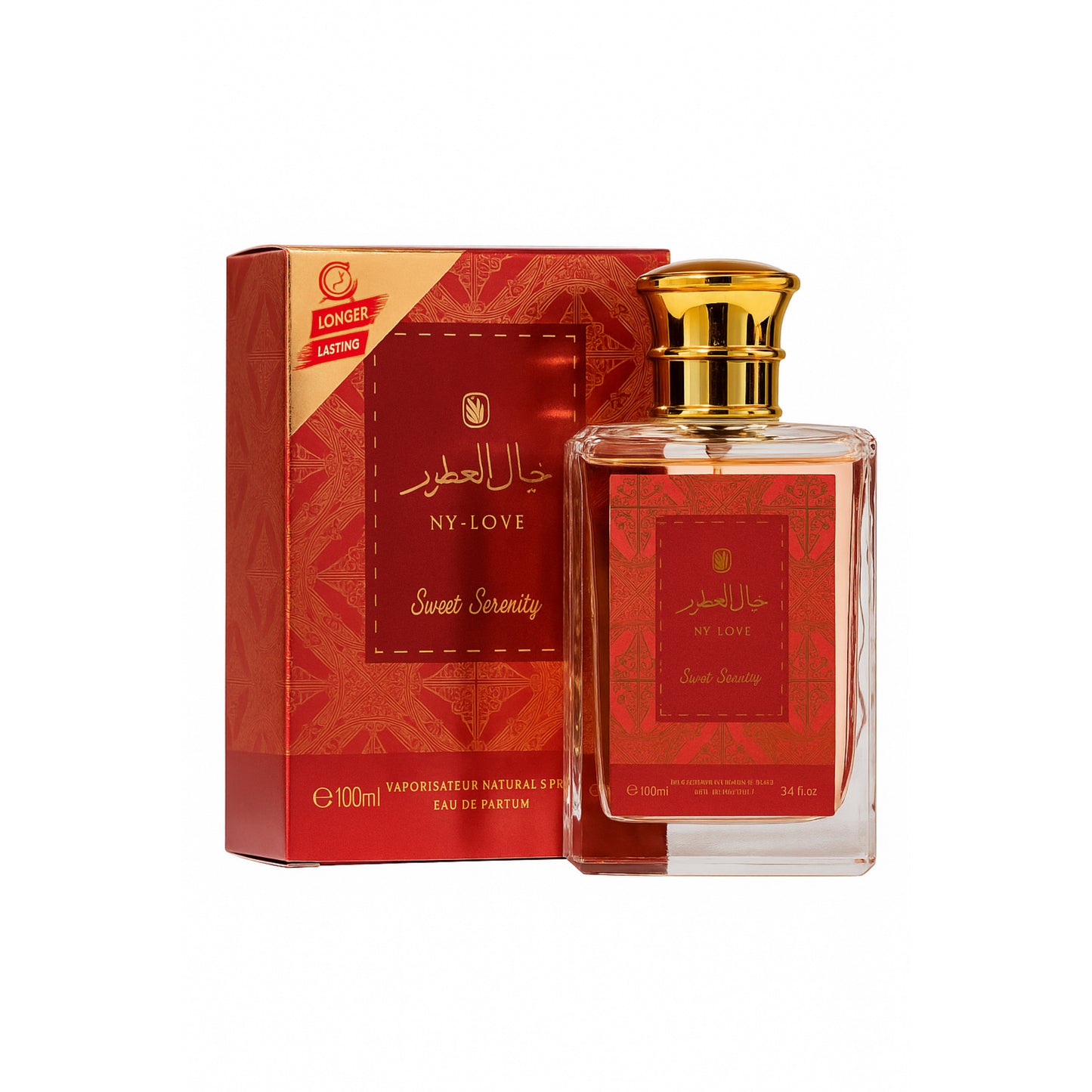 NY Love Sweet Serenity perfume 100ml with red and gold box, IMPORT COSMETICE distributor