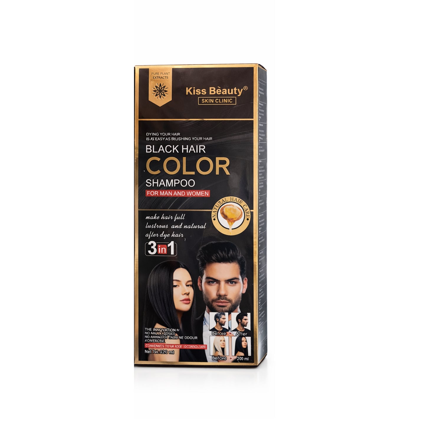 Șamponul colorant Negru Kiss Beauty Black Hair Color