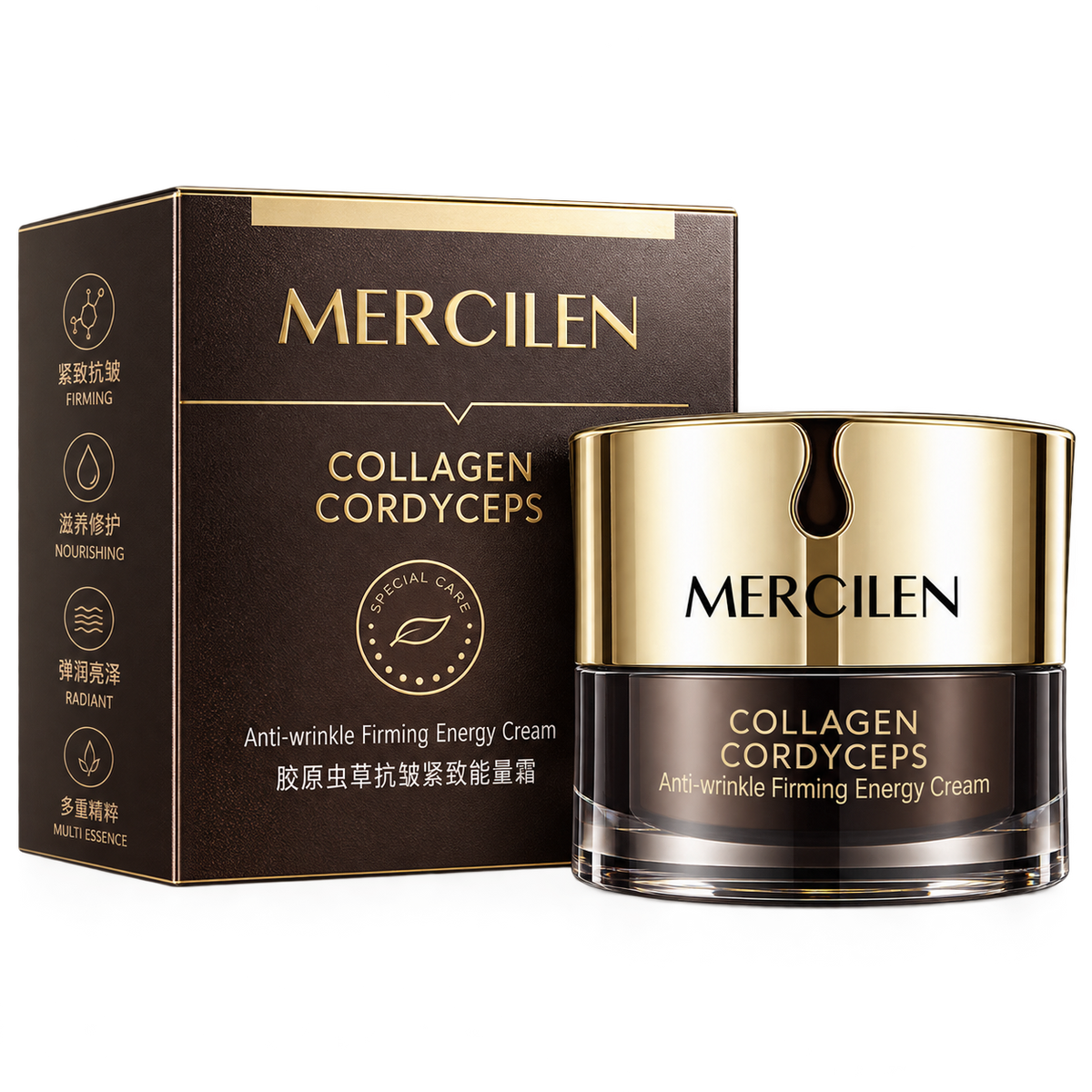 MERCILEN Cremă Facială Anti-Rid cu Colagen și Cordyceps – Fermitate, Hidratare și Îngrijire Anti-Aging – MXL5368