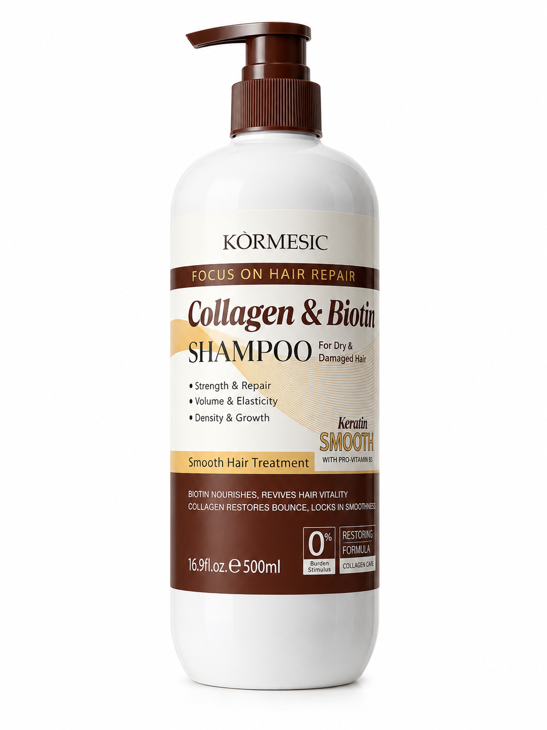 KÖRMESIC COLLAGEN & BIOTIN – ȘAMPON PENTRU PĂR USCAT ȘI DETERIORAT 500 ML