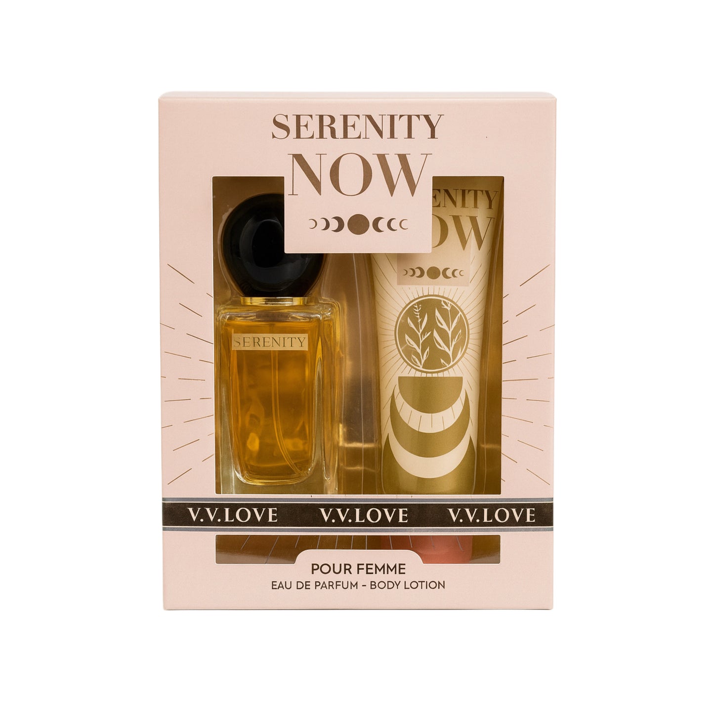 V.V. LOVE Serenity Now Pour Femme Eau de Parfum și o loțiune de corp
