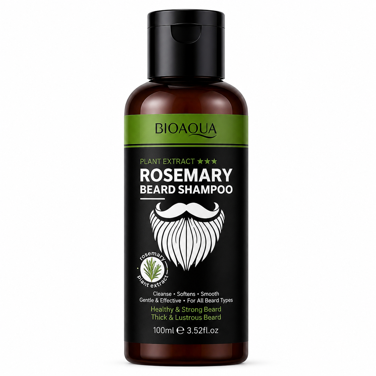 BIOAQUA ROSEMARY PLANT EXTRACT BEARD SHAMPOO – ȘAMPON PENTRU BARBĂ CU EXTRACT DE ROZMARIN, 100 ML BQY14126