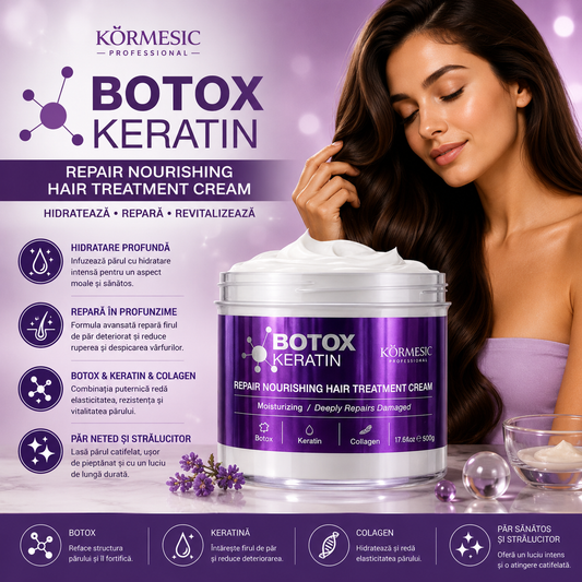 KORMESIC PROFESSIONAL – BOTOX KERATIN Cremă Tratament Nutritivă pentru Păr 500g KMC798221