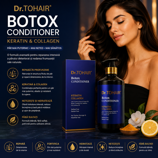 Balsam Dr. TOHAIR Botox – Keratină & Colagen, 850 ml