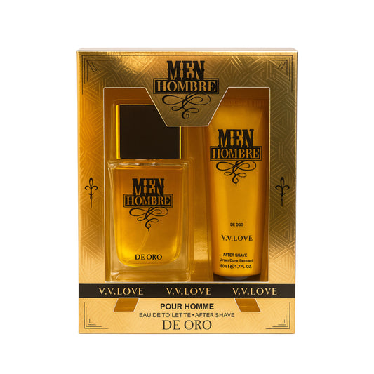 V.V. LOVE Men Hombre De Oro Pour Homme Eau de Toilette și un After Shave