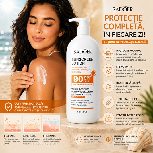 SADOER LOȚIUNE DE PROTECȚIE SOLARĂ SPF 90 PA+++ 300 G SD80519