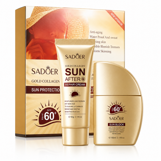 SADOER SET DE PROTECȚIE SOLARĂ SPF 60+ – LOȚIUNE DE PROTECȚIE SOLARĂ ȘI CREMĂ REGENERATOARE DUPĂ PLAJĂ SD41852