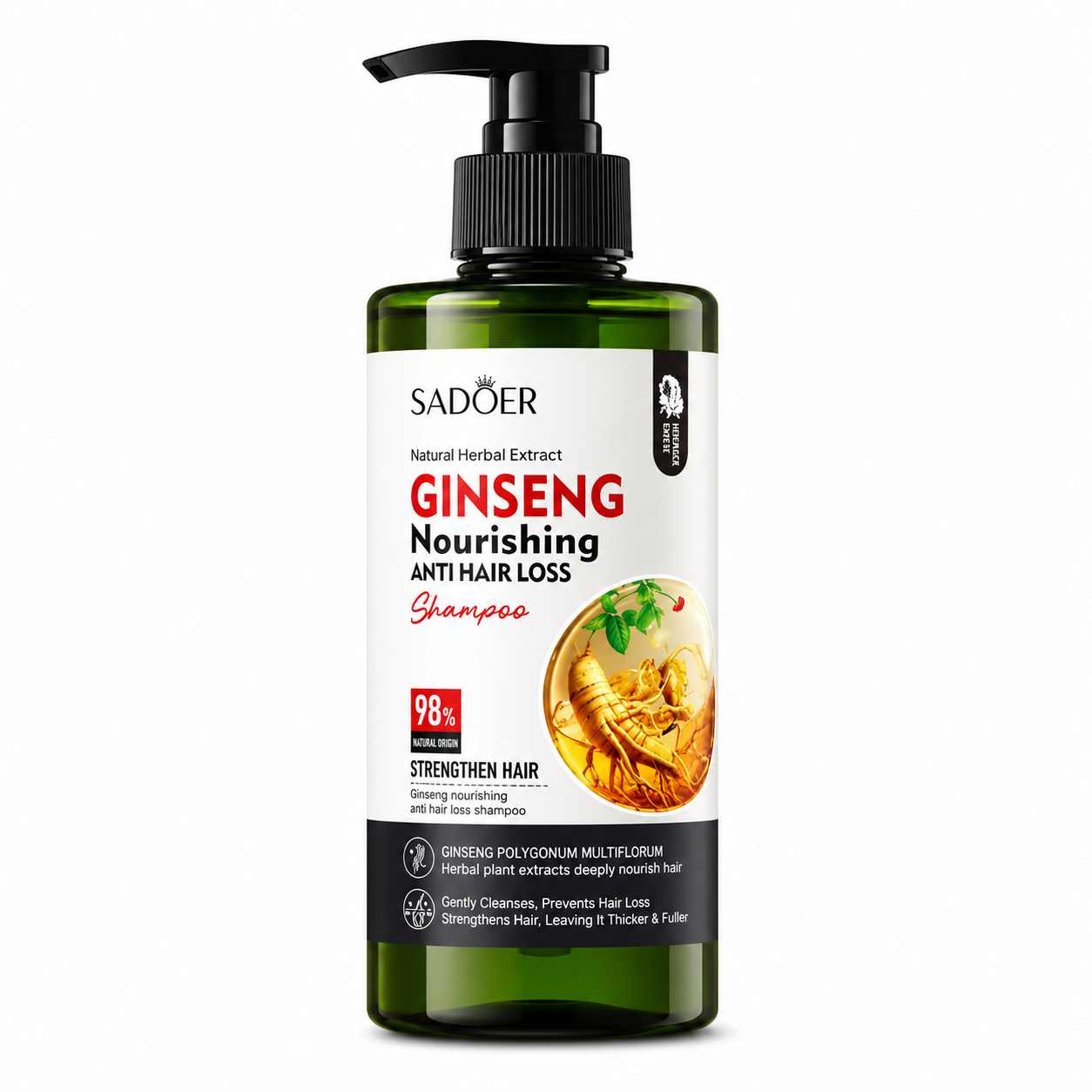 SADOER ȘAMPON CU EXTRACT DE GINSENG ÎMPOTRIVA CĂDERII PĂRULUI 500 ML SD50885