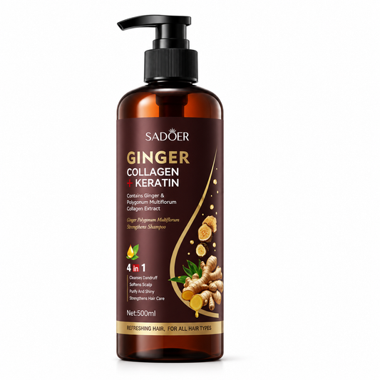 SADOER ȘAMPON CU GHIMBIR, COLAGEN ȘI KERATINĂ 500 ML SD89014