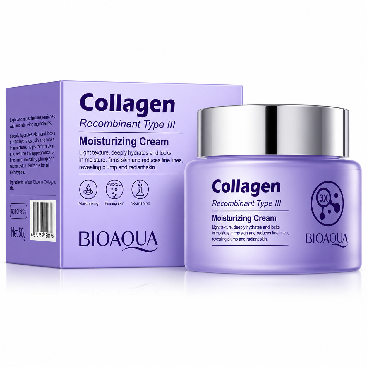 BIOAQUA Collagen Recombinant Type III Moisturizing Cream 50g BQY86594