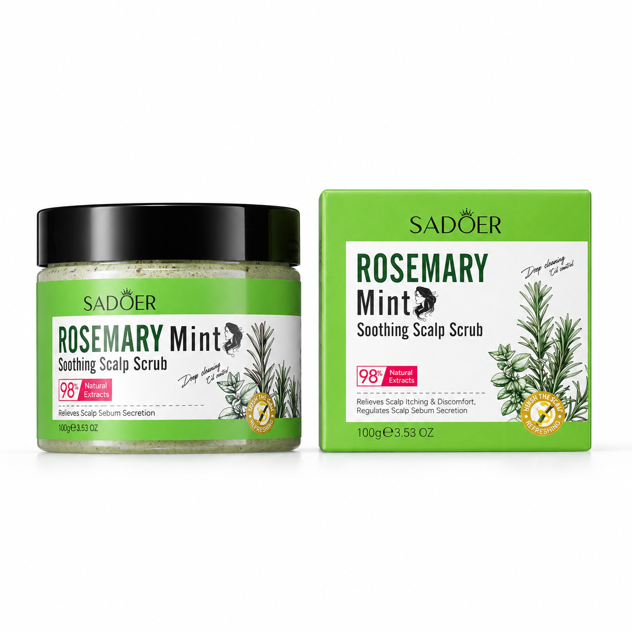 SADOER ROSEMARY MINT SOOTHING SCALP SCRUB 100G