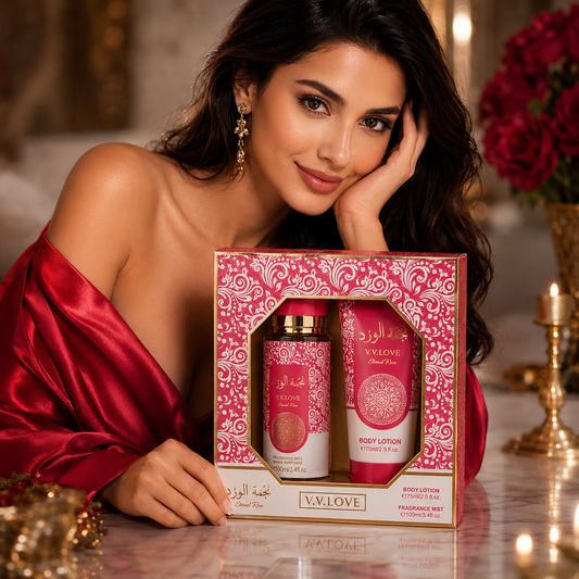 V.V.LOVE ETERNAL ROSE GIFT SET Fragrance Mist 100ML + Body Lotion 75ML.