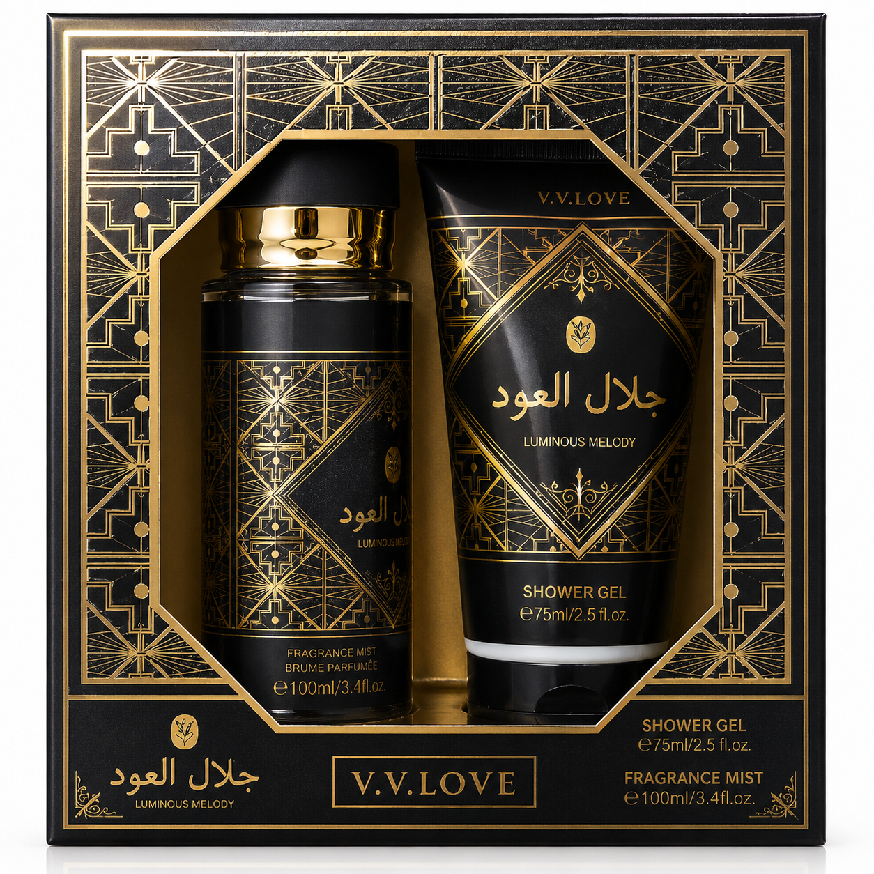 V.V.LOVE LUMINOUS MELODY GIFT SET Fragrance Mist 100ML + Shower Gel 75ML.