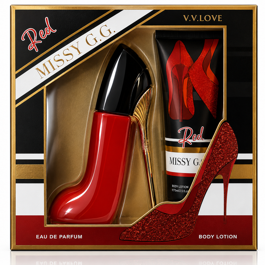 V.V.LOVE RED MISSY G.G. GIFT SET Eau de Parfum + Body Lotion.