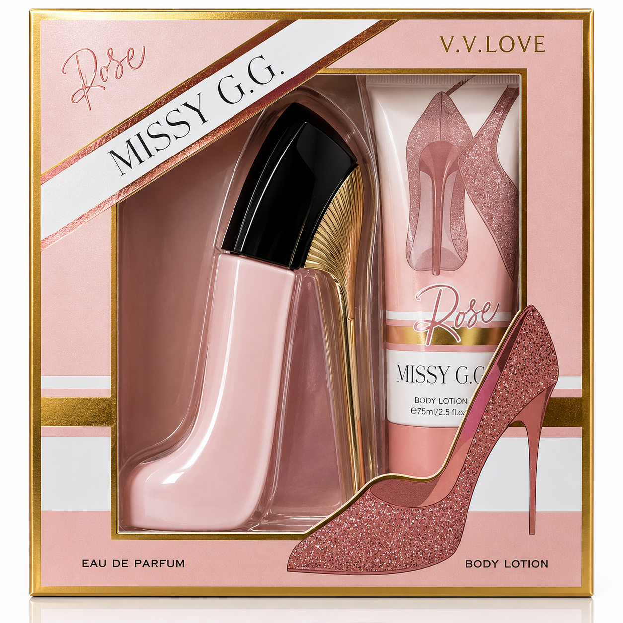 V.V.LOVE ROSE MISSY G.G. GIFT SET Eau de Parfum + Body Lotion.