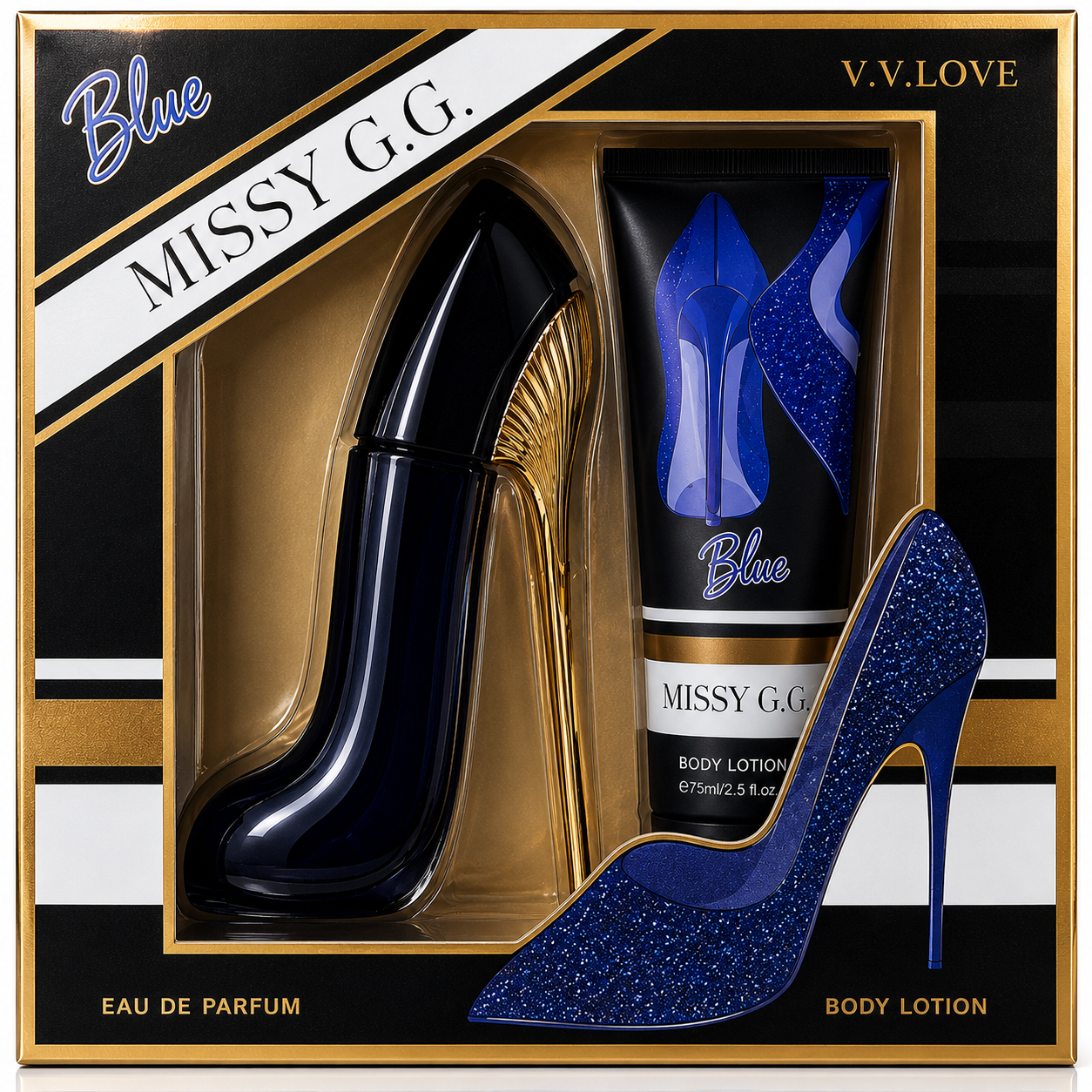 V.V.LOVE BLUE MISSY G.G. GIFT SET Eau de Parfum + Body Lotion.